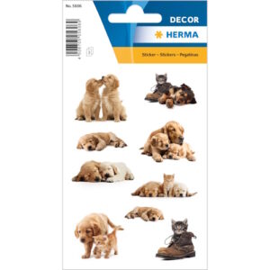 Herma 5606 öntapadó matrica Kutyakölykök