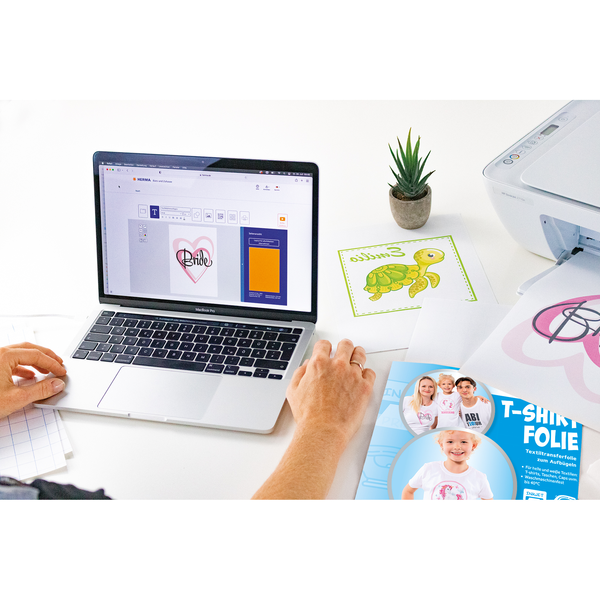 Herma 4525 Vasalható fólia A/4, fehér és világos anyaghoz 20 ív